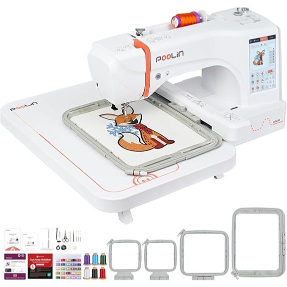 POOLIN EOC06 Home Embroidery Machine with Touchscreen