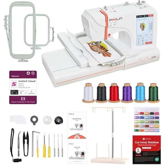 Poolin EOC05 Embroidery Machine with Touch Screen & WiFi