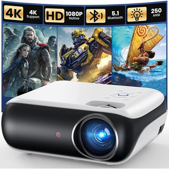 15 Best Projectors for Epic Outdoor Movie Nights in 2026 15 HAPPRUN 1080P Bluetooth Portable Outdoor Projector