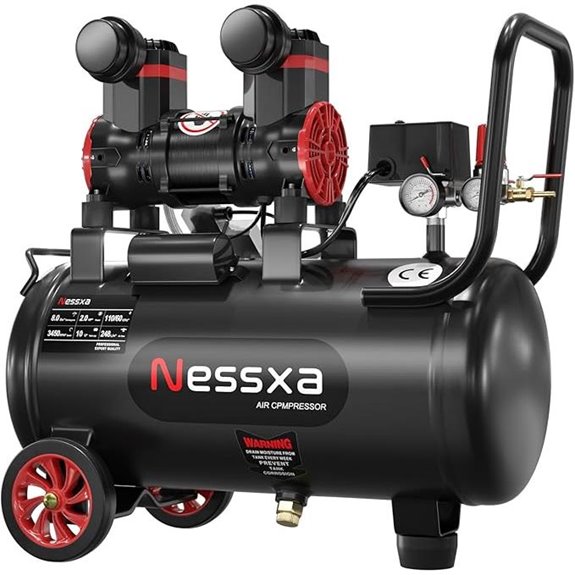 10-Gallon 2HP Portable Oil-Free Air Compressor