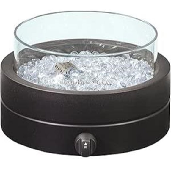 Amazon Basics 14-Inch Propane Fire Pit with Glass Stones