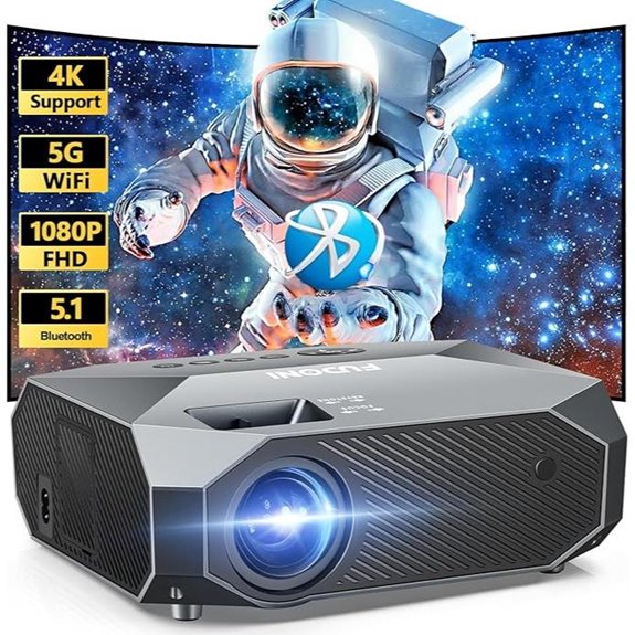 FUDONI 4K WiFi Bluetooth Portable Outdoor Projector