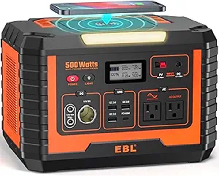 15 Best Portable Solar Generators for 2026 7 EBL 519Wh Portable Solar Power Station with AC