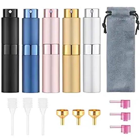 Tekson 8ml Refillable Travel Perfume Atomizer Set