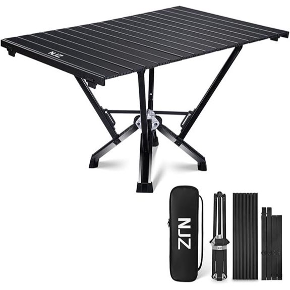 Portable Aluminum Folding Camping Table with High Load Capacity
