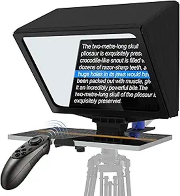 9.30-inch Aluminum Portable Teleprompter with Remote