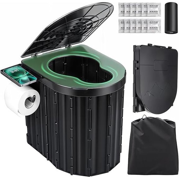 15 Best Portable Toilets for Camping in 2026 7 Sckee Portable Camping Toilet with Lid and Paper Holder