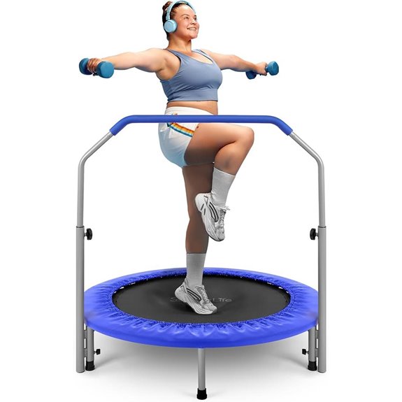 SereneLife Foldable Mini Trampoline for Kids & Adults