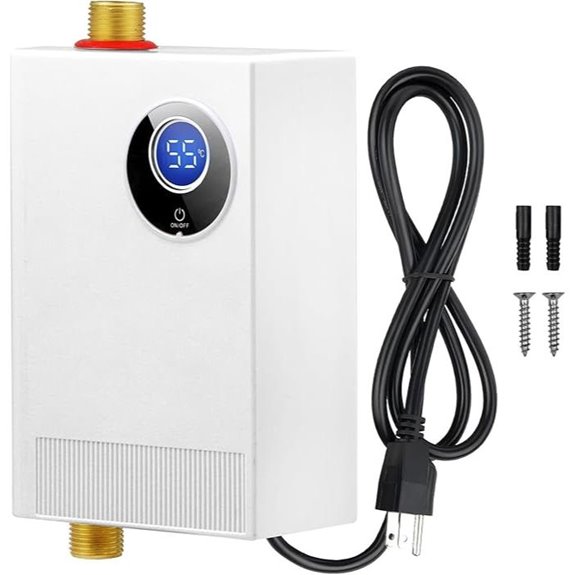 Portable Electric Tankless Water Heater with Digital Display