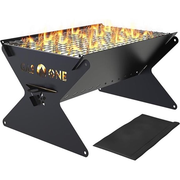 GasOne Portable Foldable Charcoal Grill for Camping