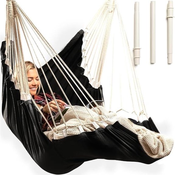 15 Best Outdoor Swing Chairs That Combine Comfort and Style in 2026 12 Hanging Hammock Chair Swing with Hardware Kit