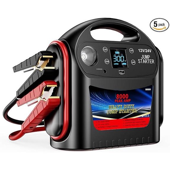 8000A Portable Car Jump Starter with LED Light