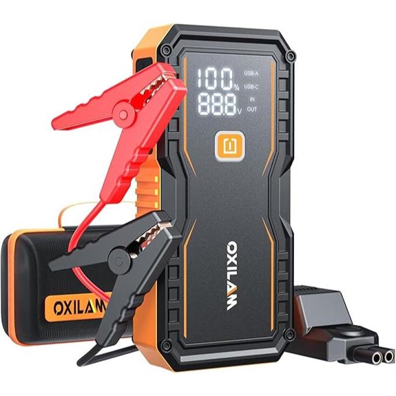 10 Best Lithium Jump Starters of 2026 for Reliable Car Emergencies 9 OXILAM 6000A Jump Starter with LED Display & Power Bank