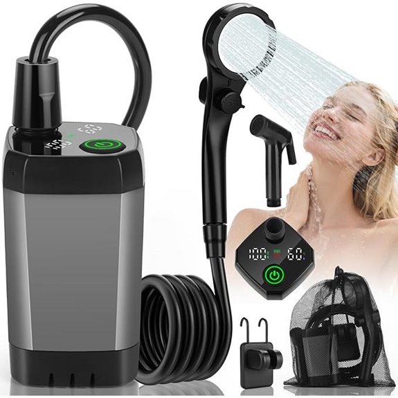 Rechargeable Portable Camping Shower with LED Display