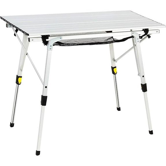 PORTAL Folding Portable Camping Table with Mesh Layer