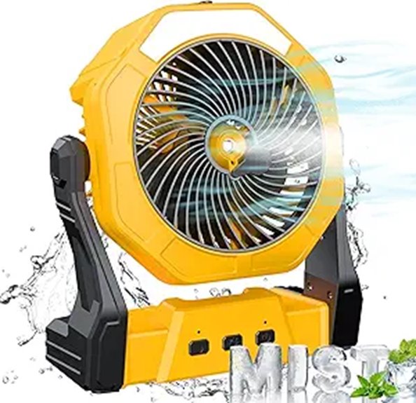 Ausic Portable Misting Fan with Rechargeable Battery