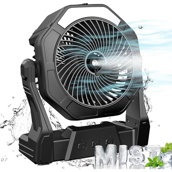 15 Best Outdoor Misting Fans to Keep You Cool All Summer Long 4 Ausic 8-Inch Portable Misting Fan with LED Lantern