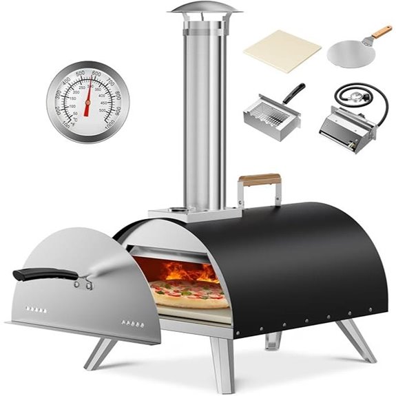 15 Best Wood-Fired Pizza Ovens of 2026 for Perfectly Crispy Crusts 10 Multi-Fuel Portable Pizza Oven with Thermometer