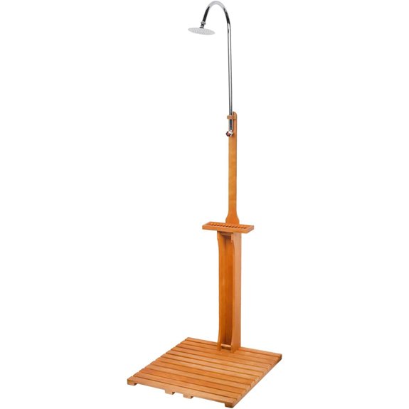 Portable Outdoor Poolside Shower with Chassis