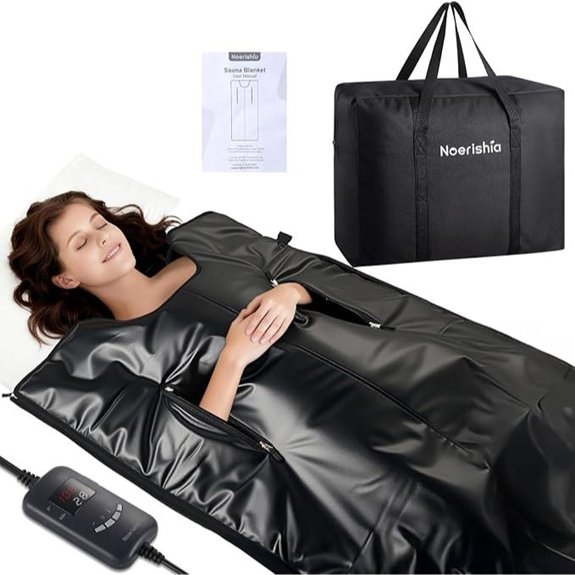 Portable Infrared Sauna Blanket with Remote and Carrying Bag