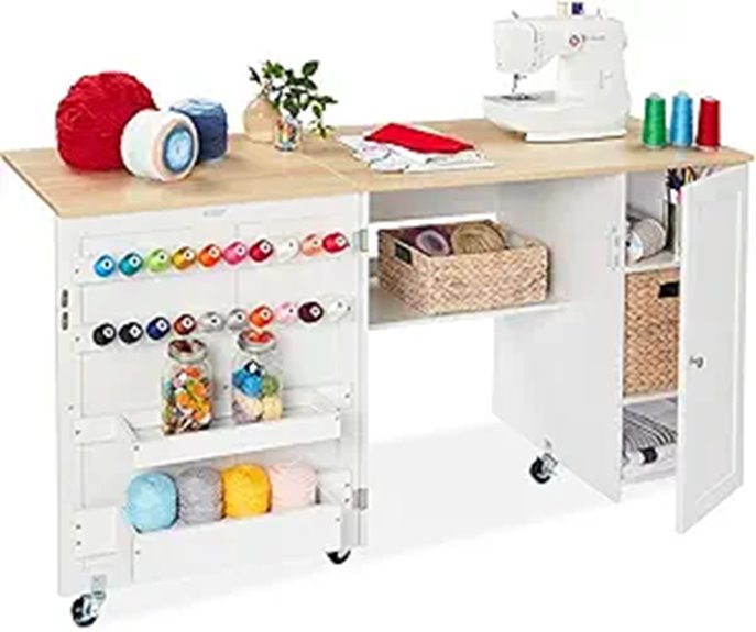 Best Choice Folding Sewing Table with Storage