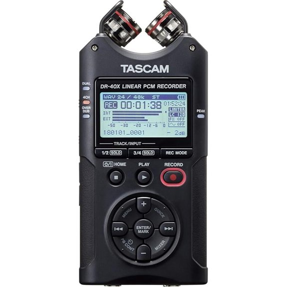 TASCAM DR-40X Portable Stereo Field Recorder