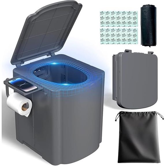 15 Best Portable Toilets for Camping in 2026 6 Portable Camping Toilet Kit with Removable Paper Holder