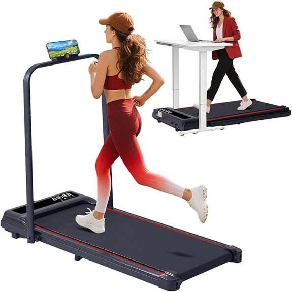 Portable Under Desk Treadmill with Handles 3.0HP 320LBS