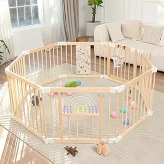 15 Best Large Playpens for Safe and Spacious Playtime in 2026 10 Foldable Wooden Baby Playpen with Gate