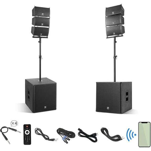 ACHEE 8000W Bluetooth DJ PA Speaker System