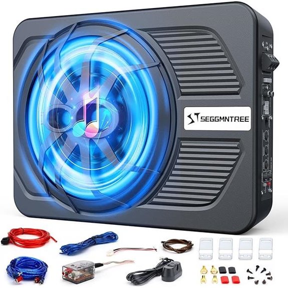 1000W Under Seat Subwoofer with Amp and Lights