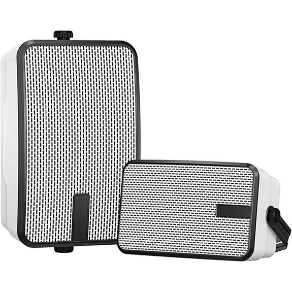 Outdoor Bluetooth Speakers 400W Wall Mount Waterproof (2 Pcs)