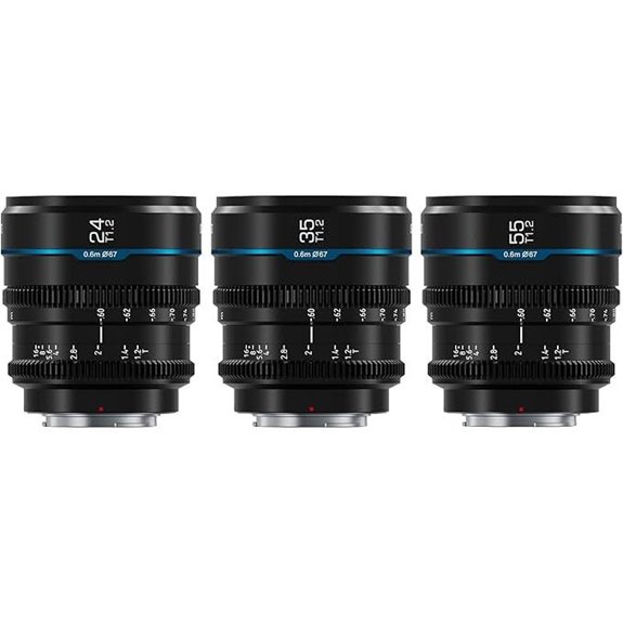 15 Best Cinema Lenses for Filmmaking in 2026 13 Sirui Night Walker S35 Cine Lens Set 24-55mm T1.2