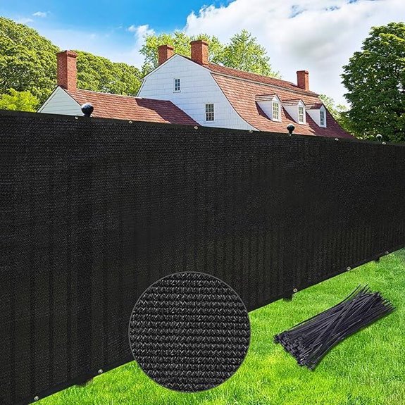 15 Best Privacy Screen Outdoor Solutions to Keep Your Space Private and Peaceful 10 UPGRADE Privacy Fence Shade Cover 6' x 50' Black