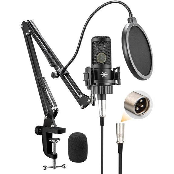 15 Best XLR Microphones for VR Streaming in 2026 17 XLR Microphone Kit with Boom Arm and Pop Filter