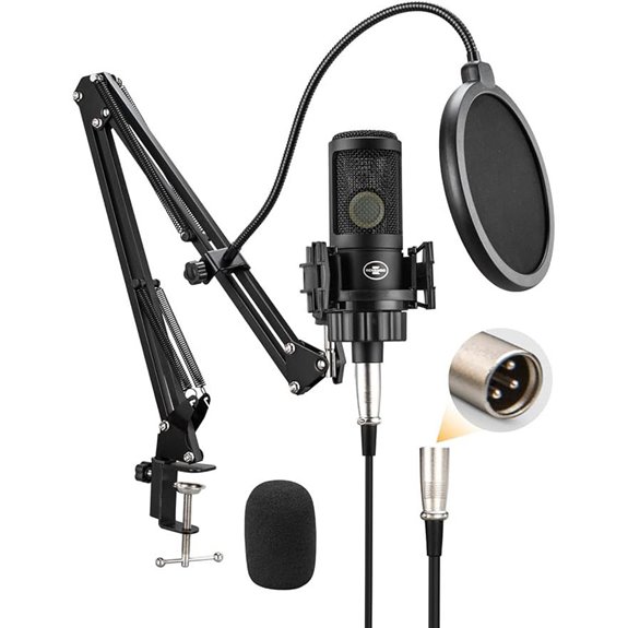 15 Top XLR Microphones for Video Production in 2026 10 XLR Podcast Microphone with Boom Arm and Pop Filter