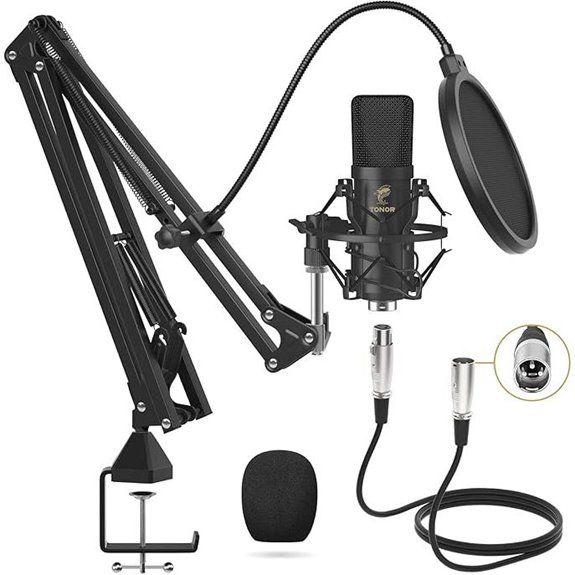 15 Best XLR Mics for Video Production in 2026 8 TONOR XLR Condenser Microphone Kit with Boom Arm