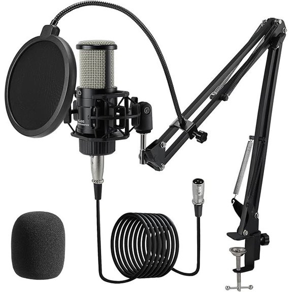 15 Top XLR Microphones for Video Production in 2026 14 ALABS XLR Condenser Microphone Kit with Boom Arm