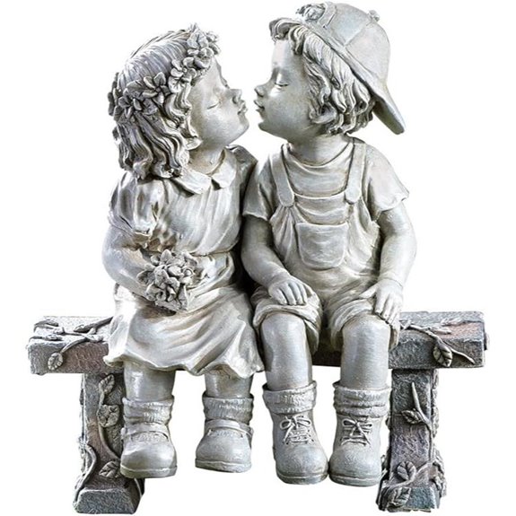 15 Best Concrete Garden Statues That Will Elevate Your Outdoor Space 12 First Kiss Puppy Love Garden Sculpture