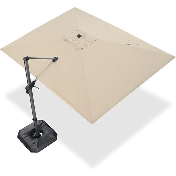 Purple Leaf 9'x11.5' Rectangular Patio Umbrella