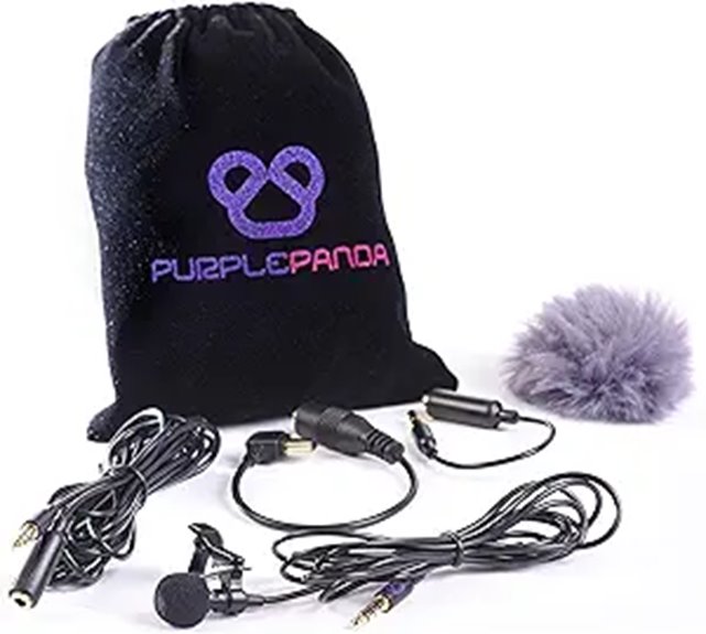 15 Best Lavalier Mics for Filmmaking in 2026 14 Purple Panda Lavalier Microphone Kit for Cameras and Devices