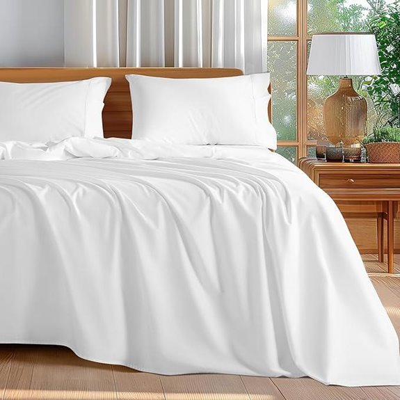 15 Best Egyptian Cotton Sheet Sets for Luxurious Sleep in 2026 4 Shilucheng Queen Cotton Sheets Set 600 TC 4 Pieces