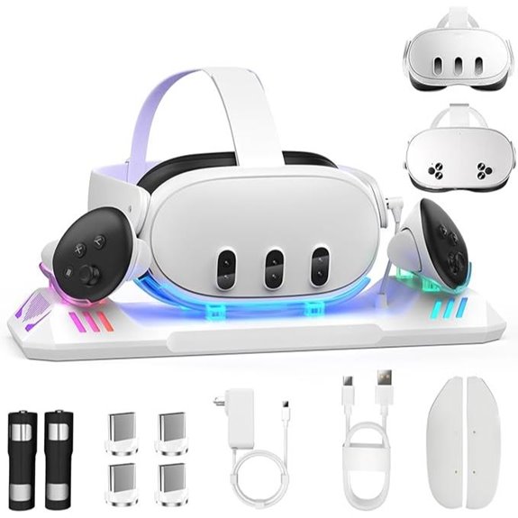 Meta Quest 3 Charging Dock with Batteries and USB-C