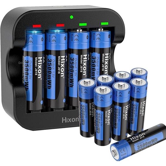 Hixon 12-Pack Rechargeable AA Lithium Batteries
