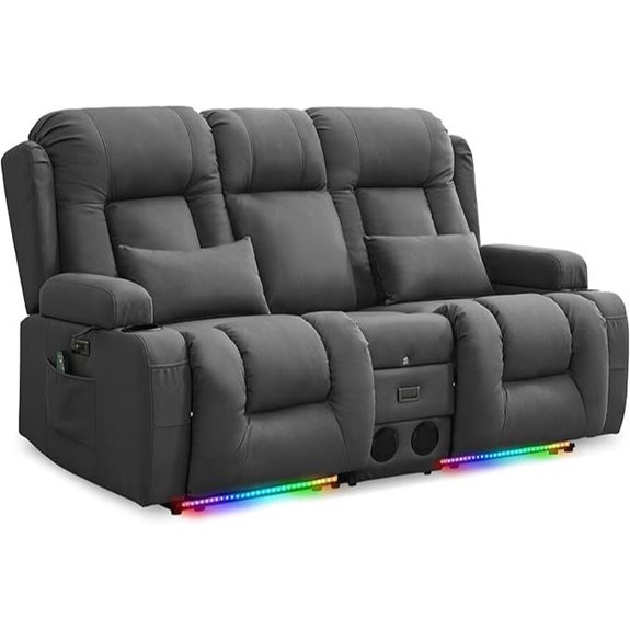 15 Best Power Sofa Recliners of 2026 for Ultimate Comfort and Style 3 URREED Recliner Loveseat with Massage Heat & Bluetooth