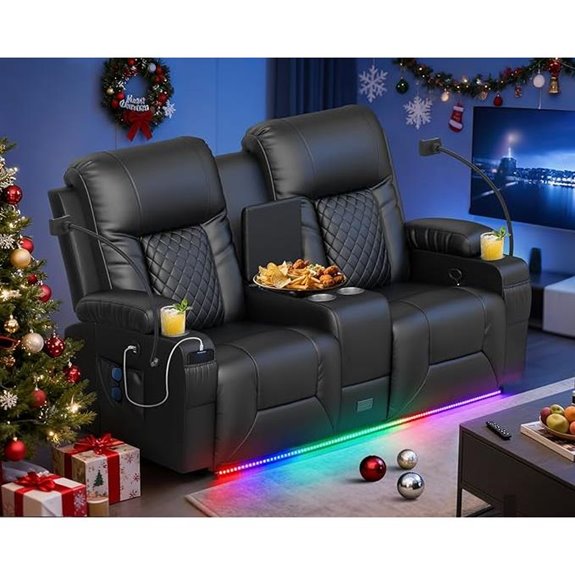 Recliner Loveseat Sofa with Console USB & Storage