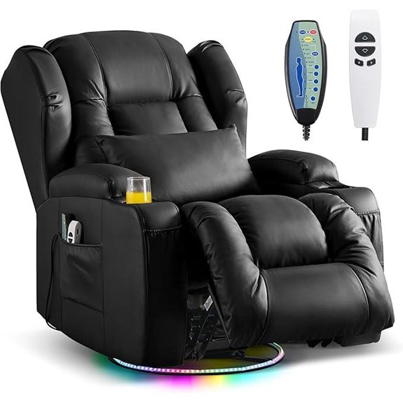 15 Best Power Sofa Recliners of 2026 for Ultimate Comfort and Style 9 DRMBOOK Power Recliner with Massage Heat USB LED