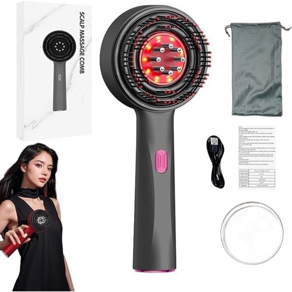 15 Best Premium Scalp Massagers That Will Transform Your Relaxation Routine 5 Red Hair Massager & Scalp Massage Comb