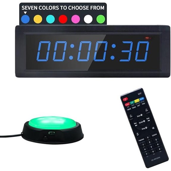 remote controlled rgb gym timer