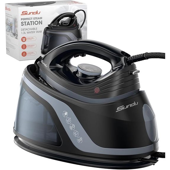 Sundu Steam Iron with Removable Tank and Ceramic Base